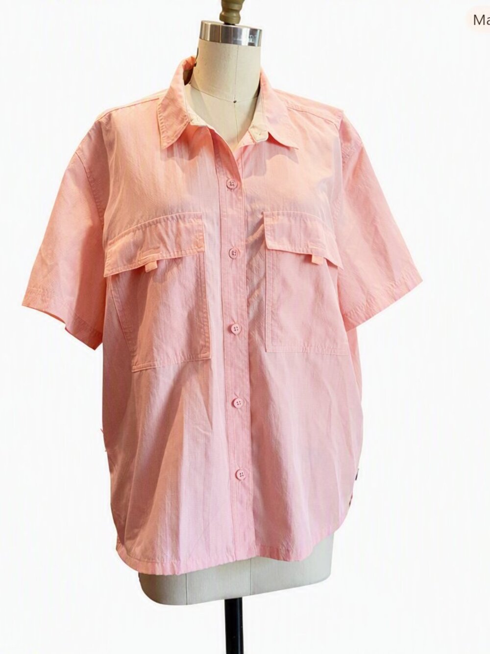 Eddie Bauer women's short-sleeve button-down utility shirt Size TXL